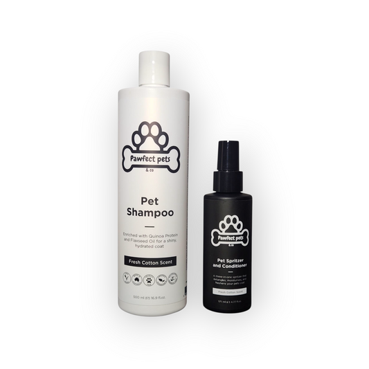 Pet Shampoo & Conditioner Spritz Bundle - Fresh Cotton